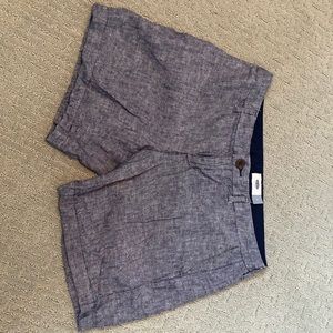 Old Navy Linen blend blue chambray like 6” inseam